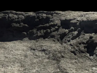 Lunar crater 3D model