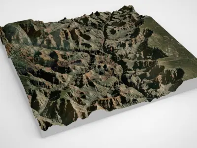 Mountain landscape The Grand Canyon in Arizona USA 3D model