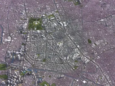 Jakarta Pusat - 3D City Model Low-poly 3D model