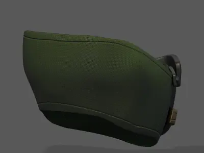 Gas mask respirator scifi futuristic 3d model  Low-poly 3D model