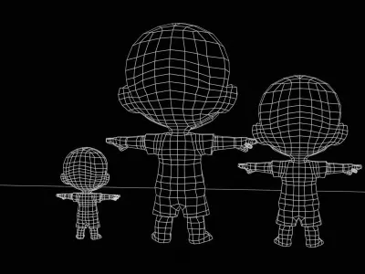 ChibiManiac1Pack1 Low-poly 3D model