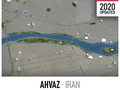 Ahvaz Low-poly 3D model