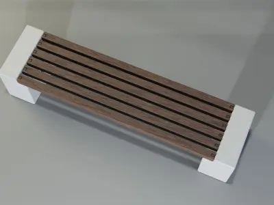 Concrete Bench - Type 3A long 3D model