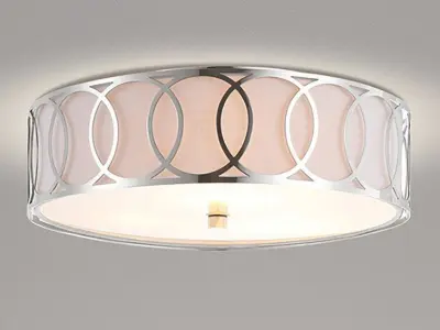 Hershberger Light Drum Flush Mount - 3 Colour Free 3D model