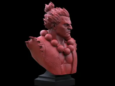 Akuma Bust-Street Fighter 3D print model