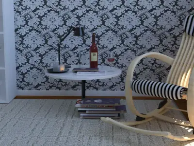 Resting Room Low-poly 3D model