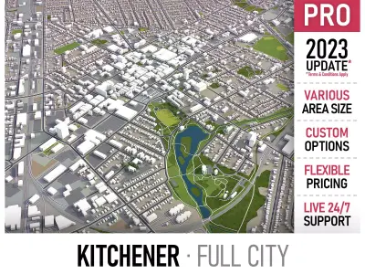 Kitchener Low-poly 3D model