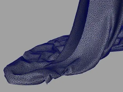 Detailed Curtain 3D model