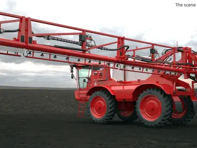  Self Propelled Crop Sprayer with Telescopic Boom Red 