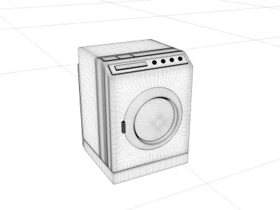 Cartoon washing machine 3D model