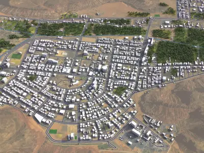 AlUla - 3D City Model Low-poly 3D model