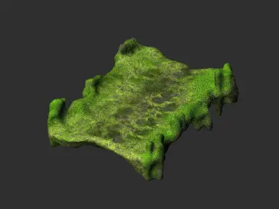 Stone Bridge - Moss 2 Low-poly 3D model