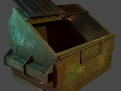 Container Garbage Low-poly 3D model