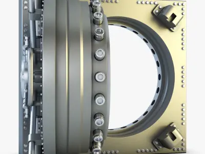 Bank vault door v 1 3D model