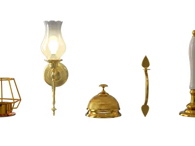 Brass 3D Model Collection Low-poly 3D model