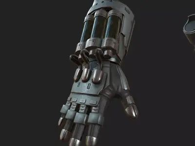 Gloves Scifi ver 8 Low-poly 3D model