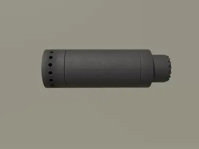 DTK Putnik Zenitco Russian Silencer Low-poly 3D model