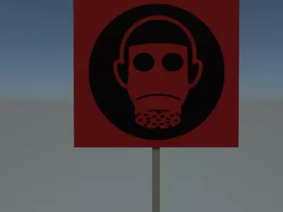 protection respirator sign Free low-poly 3D model