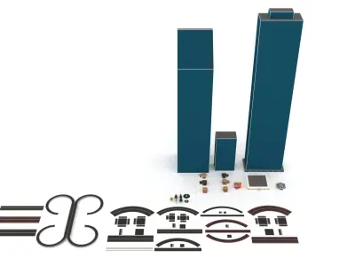 City Pack Low-poly 3D model