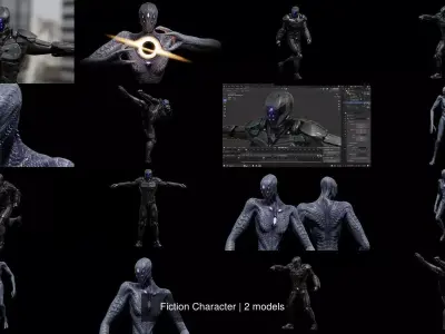 Fiction Character 3D Model Pack