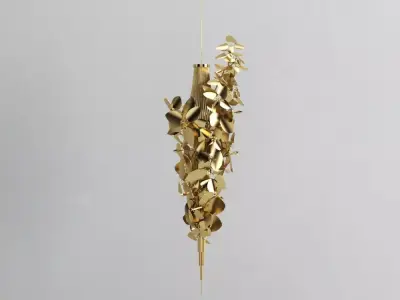 Pendant-lamp-mcqueen-luxxu gold leaf hanging lamp 3D model