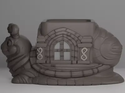 Cute Snail House Planter STL File for 3D Printing Fantasy Decor 3D print model