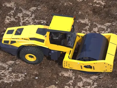 BOMAG BW226 DH5 Single Drum Compactor Clean 3D model
