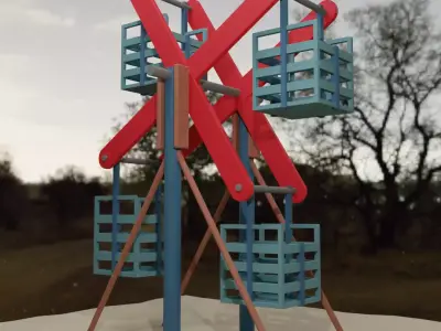 Nagordola low poly playground structure Free low-poly 3D model