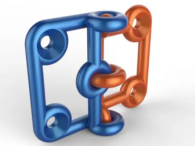 Door hinge 3D print model