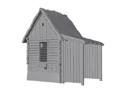 Medieval Barn Free 3D model