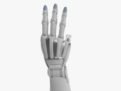 Cyborg arm 3 fingers 3D model
