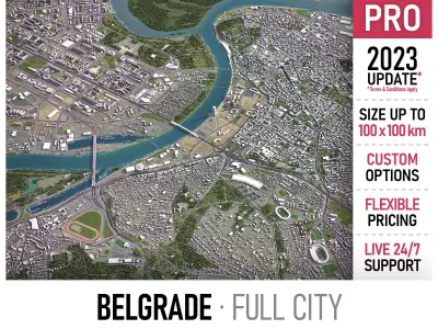 Belgrade Low-poly 3D model