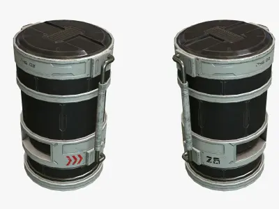 Sci Fi Boxes Low-poly 3D model purchase