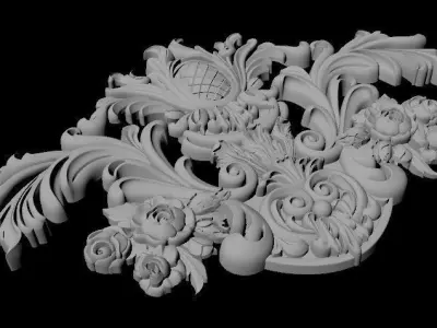 dekor ornate ornament 3D model 15