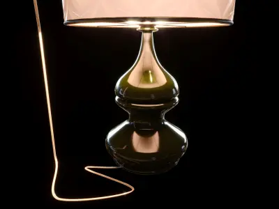 Vintage Large Table Lamp 3D model