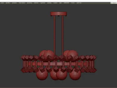 Beauty blin chandelier Low-poly 3D model