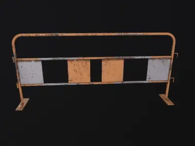 Crowd Barrier 3D Model Low-poly 3D model