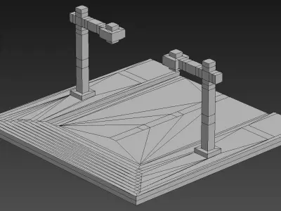 Road Voxel - 5 Low-poly 3D model