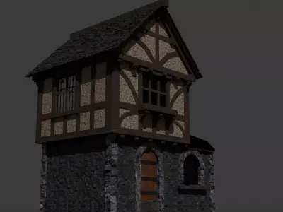 The Hearthstone Bakery   Medieval 3D Asset Low-poly 3D model