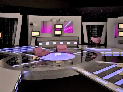 Virtual TV Studio 3D model