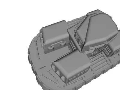 Hangar 18 spaceship 1980 movie 3D print model