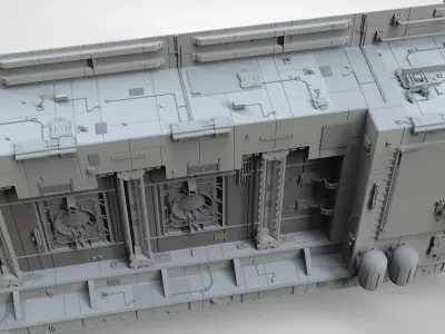 Sci-Fi architecture Elements collection 8 3D model