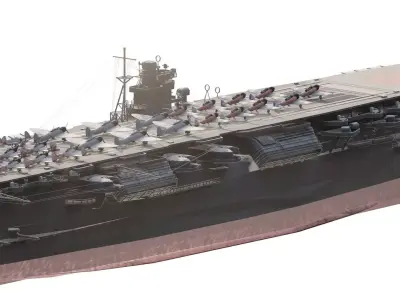 WW2 JAPANESE AIRCRAfT CARRIER 3D model