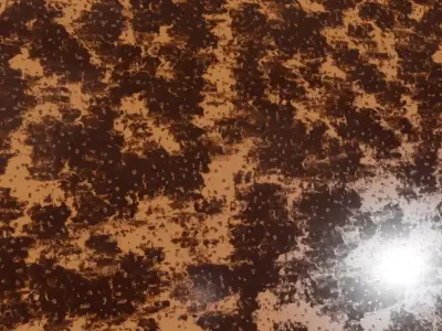 Polished Mottled Amber Enamel Texture