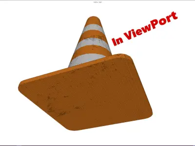 Traffic cone - PBR   Low-poly 3D model