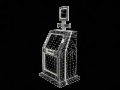 ATM and cash machine 3D model