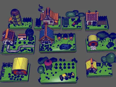 Stylish DIY Cottage Low-poly 3D model