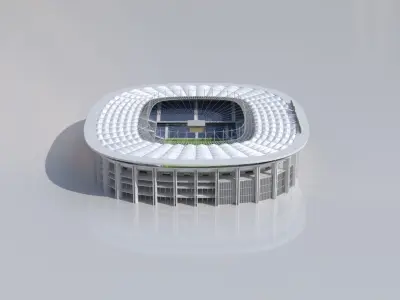 Frankfurt Arena Waldstadion Euro 2024 Low-poly 3D model