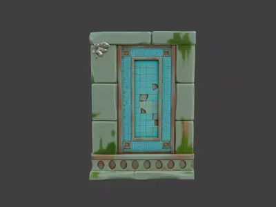 Interior Corner Wall Low-poly 3D model