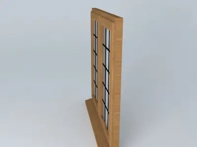 Window wooden Free 3D model